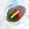 Calling all sports fans! This football-shaped planet is based on the local Bryan High School stadium in Bryan, Texas.  Go Vikings!