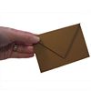 Envelope shaped when closed.  